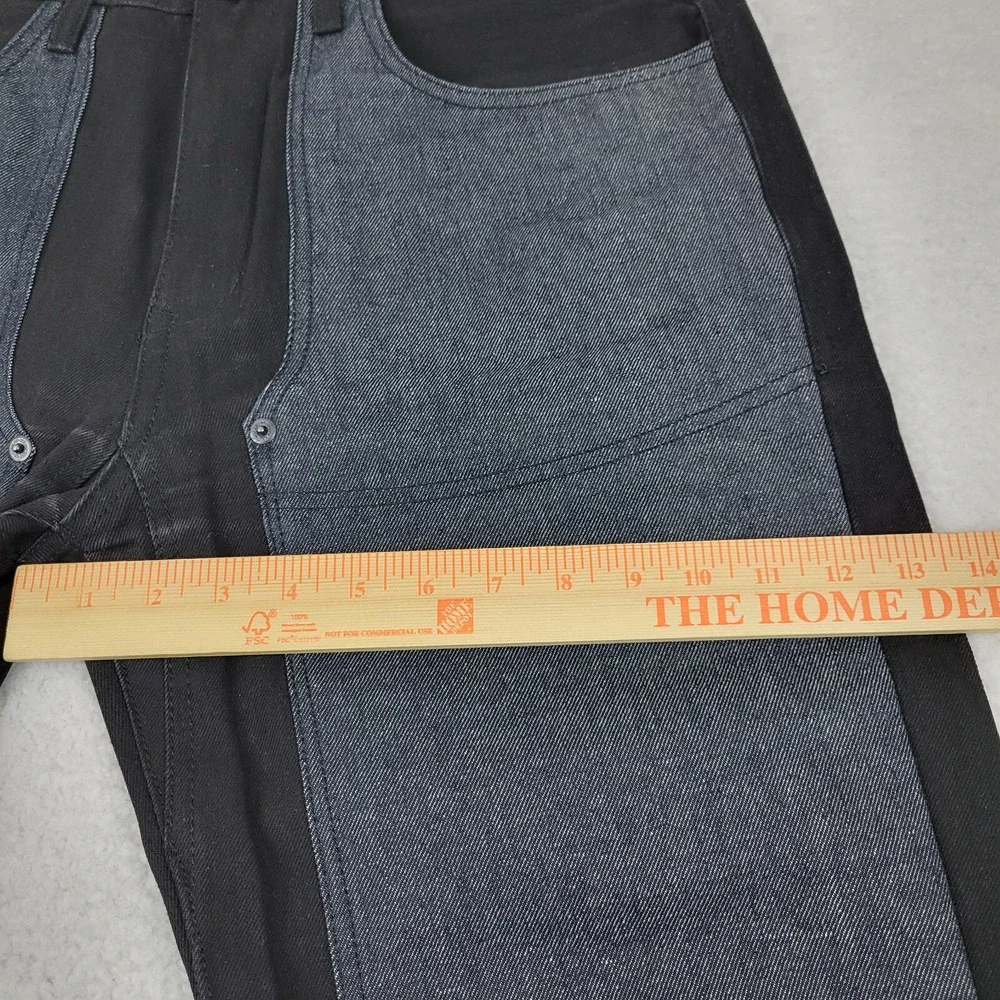 Rocawear Double Thigh Straight Leg Jeans Mens 34 x 33 Black Denim NWOT - Picture 5 of 14